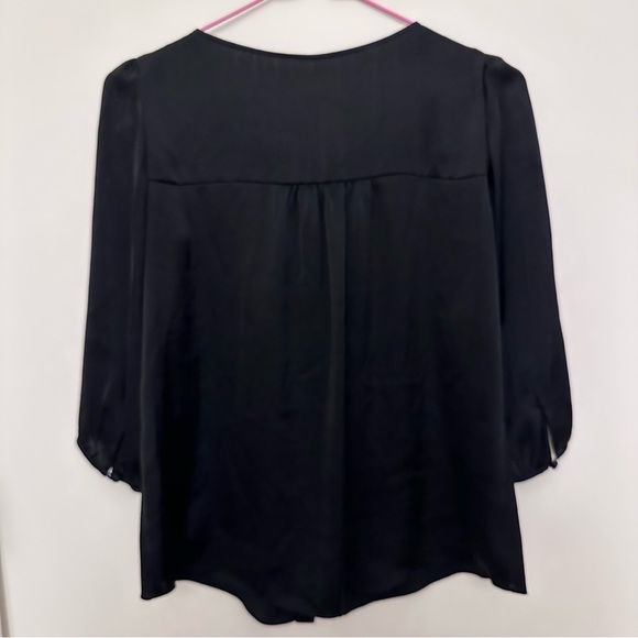 Cute Black blouse with bow from Japan - Picture 2 of 5